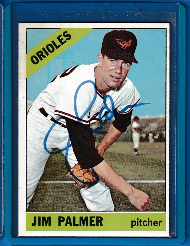1966 Topps #126 Jim Palmer ROOKIE AUTOGRAPHED [#] (Orioles) Baseball cards value