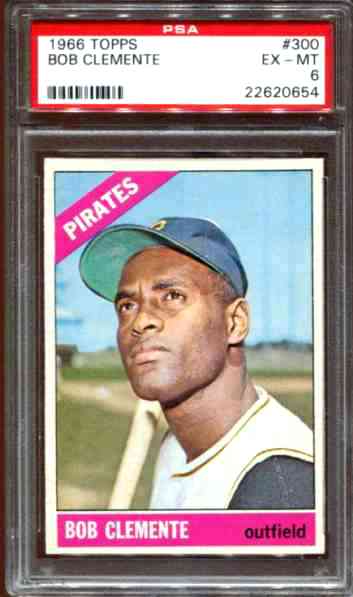1966 Topps #300 Roberto Clemente [#PSA] (Pirates) Baseball cards value