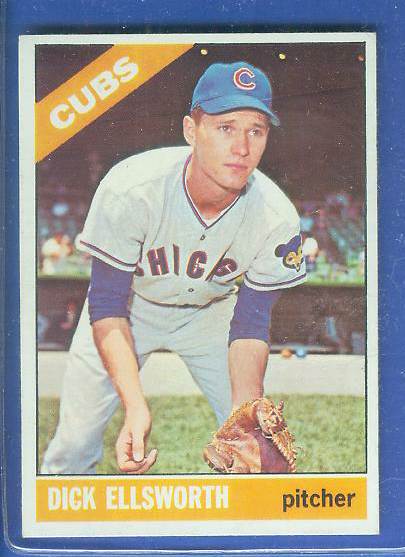 1966 Topps #447 Dick Ellsworth TOUGH SEMI-HI# [#] (UER) (Cubs) Baseball cards value