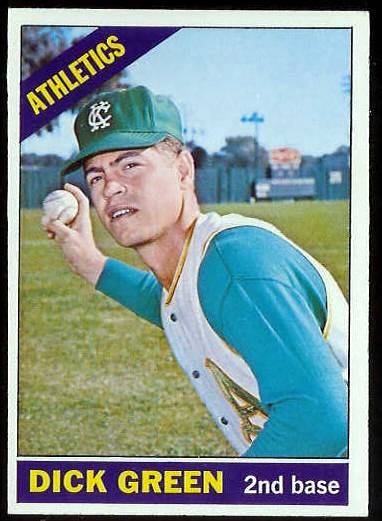 1966 Topps #545 Dick Green SCARCE SHORT PRINT HI# [#] (Kansas City A's) Baseball cards value