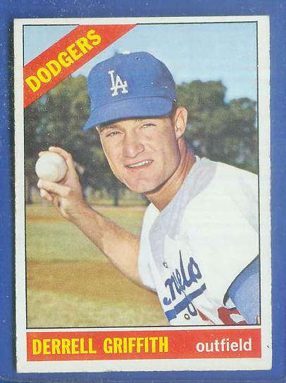 1966 Topps #573 Derrell Griffith [#] SCARCE HI# (Dodgers) Baseball cards value
