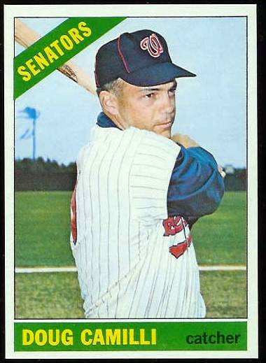 1966 Topps #593 Doug Camilli [#a] SCARCE SHORT PRINT HI# (Senators) Baseball cards value