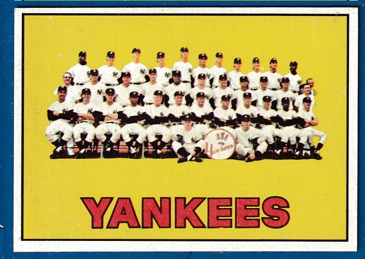 1967 Topps #131 Yankees TEAM card Baseball cards value
