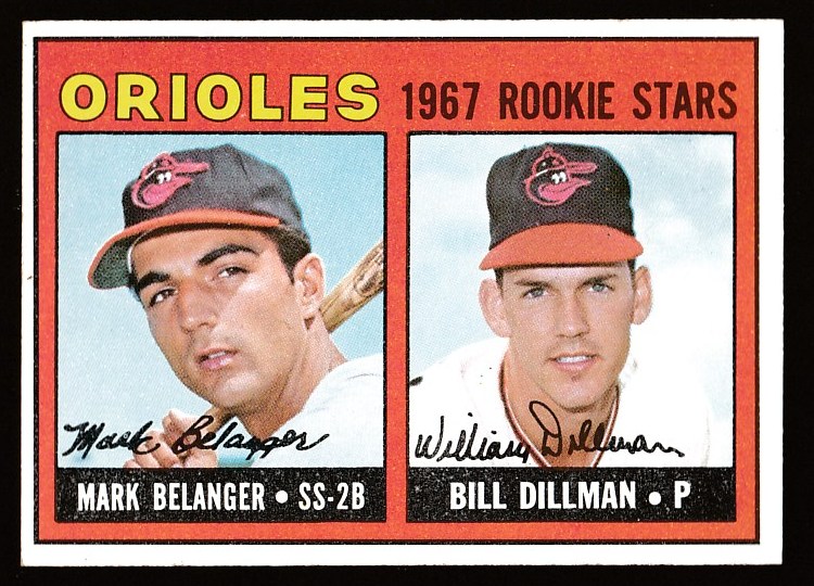1967 Topps #558 Mark Bellanger ROOKIE SCARCE SINGLE PRINT (Orioles) Baseball cards value