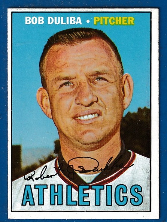 1967 Topps #599 Bob Duliba (Kansas City A's) Baseball cards value