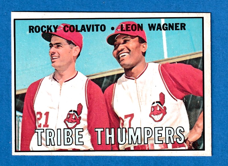 1967 O-Pee-Chee/OPC #109 'Tribe Thumpers' w/Rocky Colavito,Leon Wagner Baseball cards value