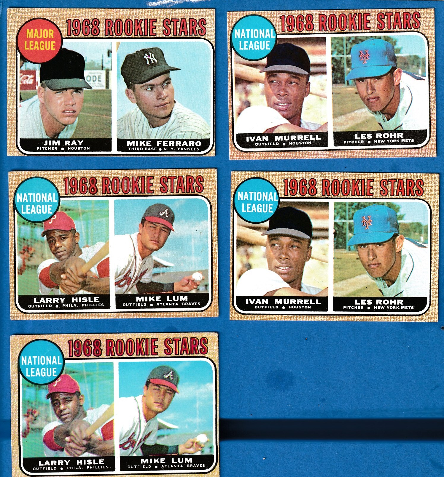 1968 Topps #569 NL ROOKIES with Ivan Murrell/Les Rohr (Astros/Mets) Baseball cards value