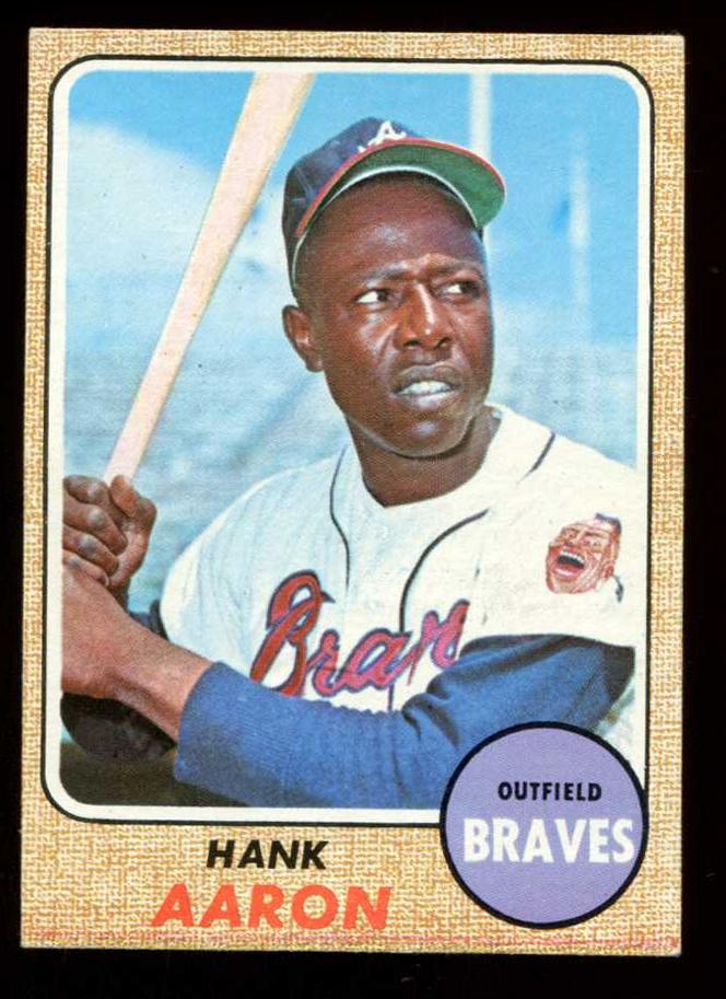 1968 Topps #110 Hank Aaron [#a] (Braves) Baseball cards value