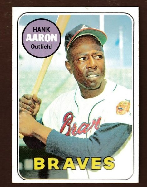 1969 Topps #100 Hank Aaron (Braves) Baseball cards value