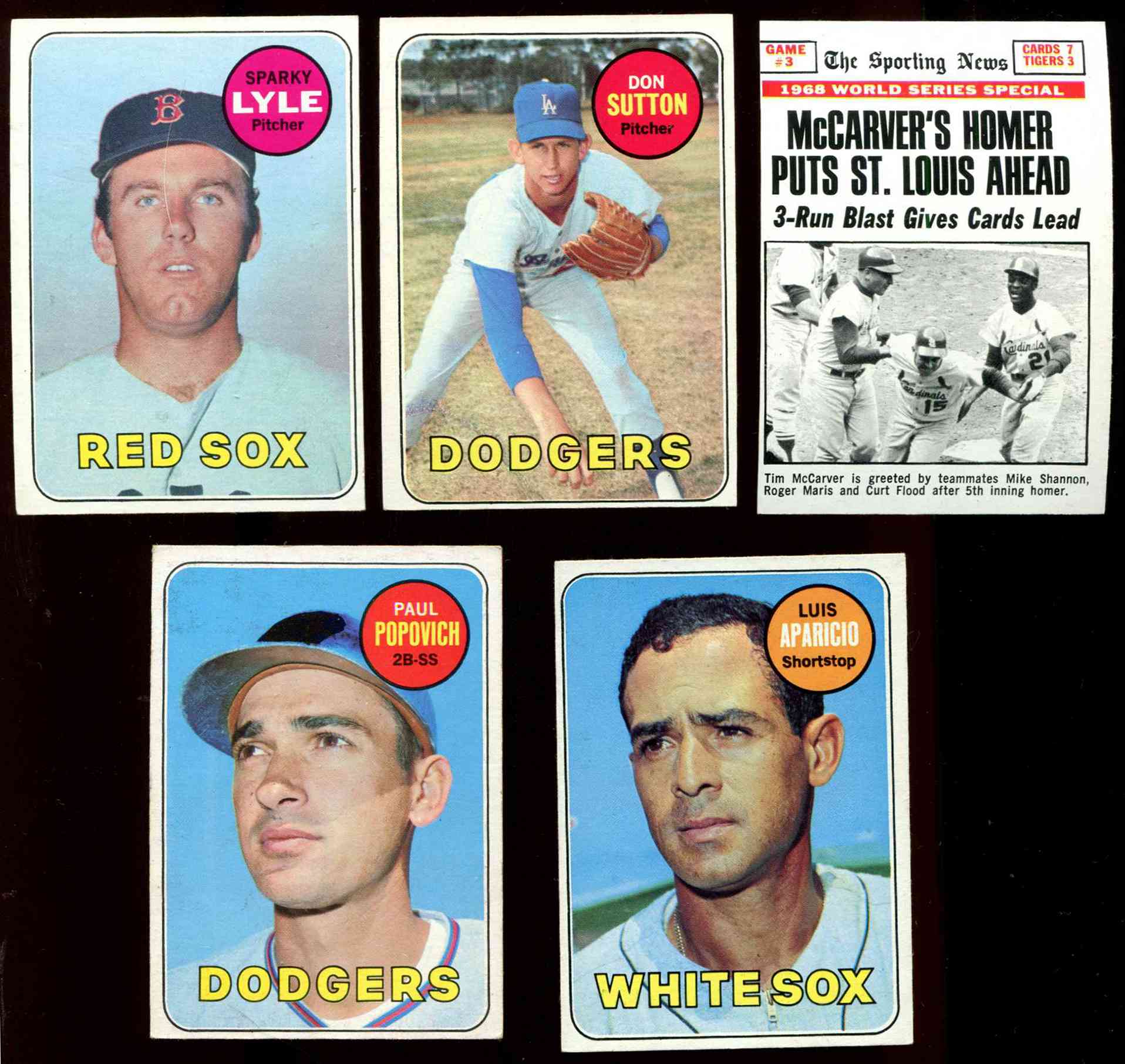 1969 Topps Baseball Cards Singles 6th Series #513 to #588 YOU PICK CARDS 