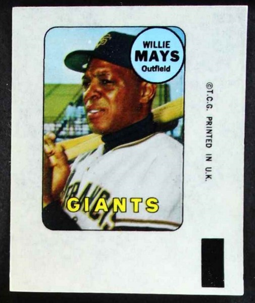 1969 Topps DECALS #24 Willie Mays (Giants) Baseball cards value