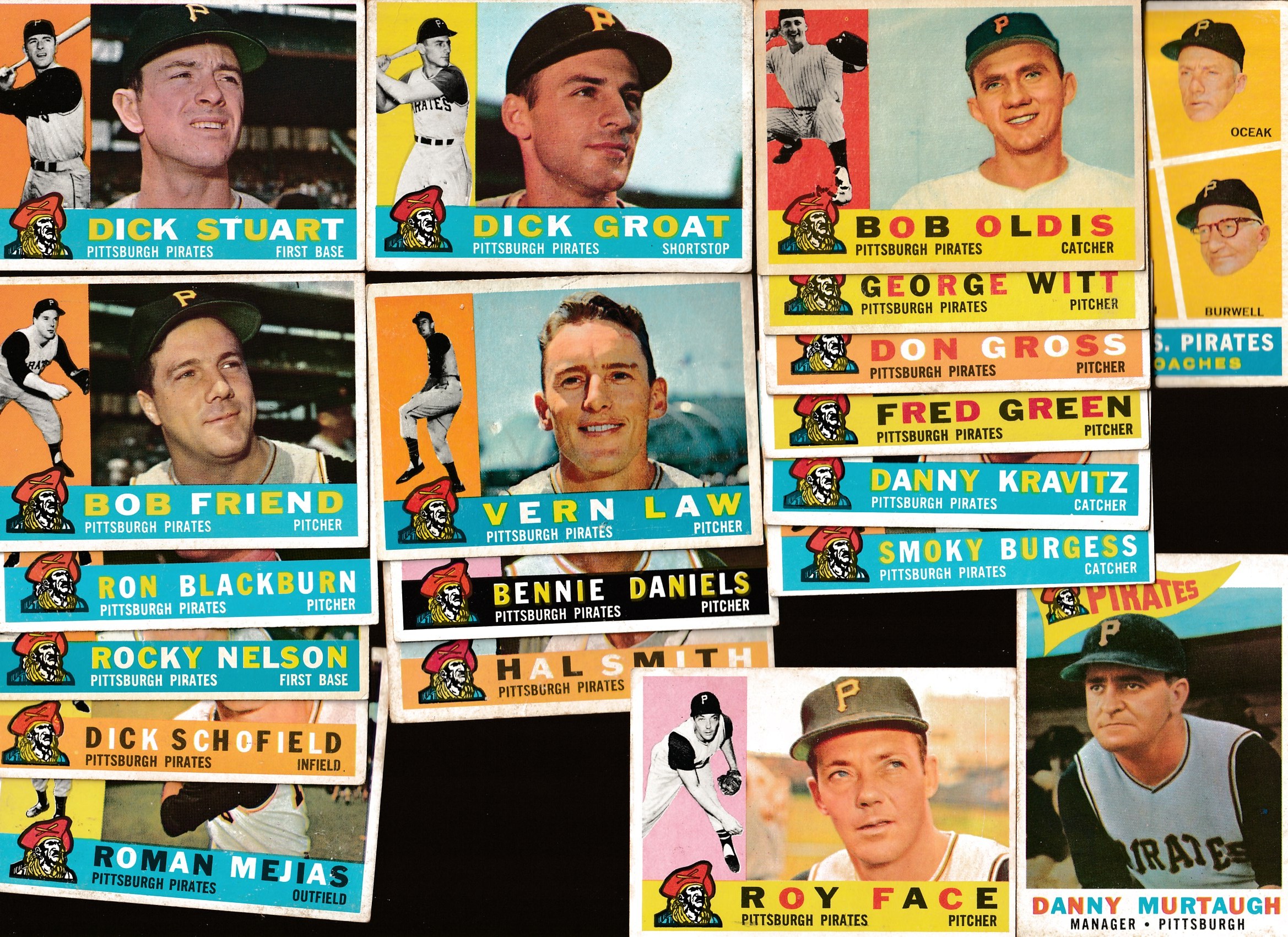 1960 Topps  - PIRATES Starter Team Set/Lot (25/34) Baseball cards value