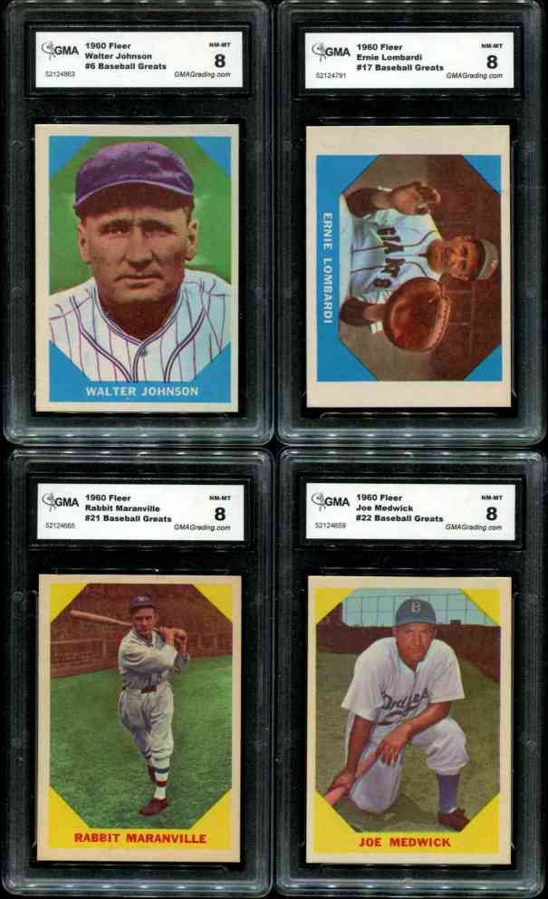 PSA/BGS Graded Vintage cards Baseball Cards Set checklist, prices