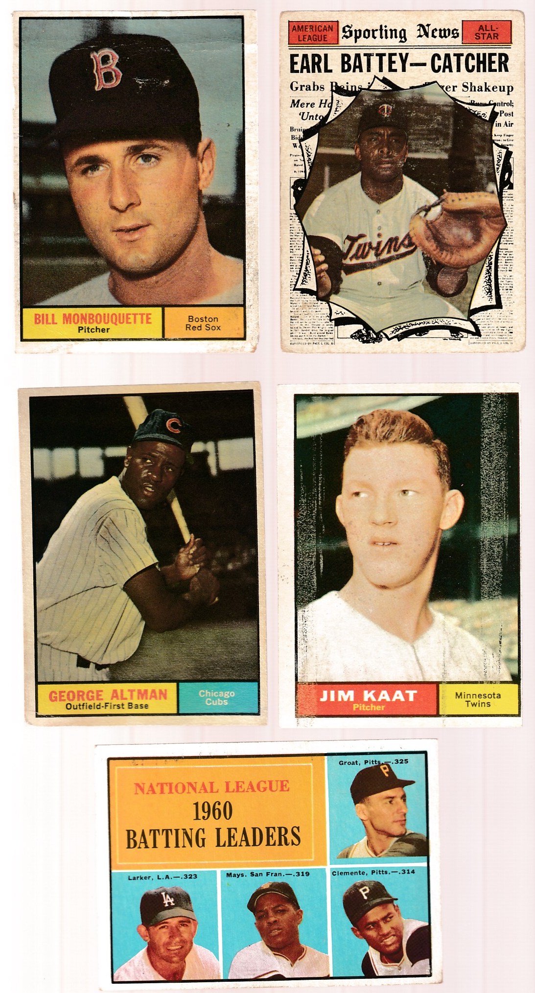 1961 Topps # 41 N.L. Batting Leaders [#z] (Willie Mays/Roberto Clemente) Baseball cards value