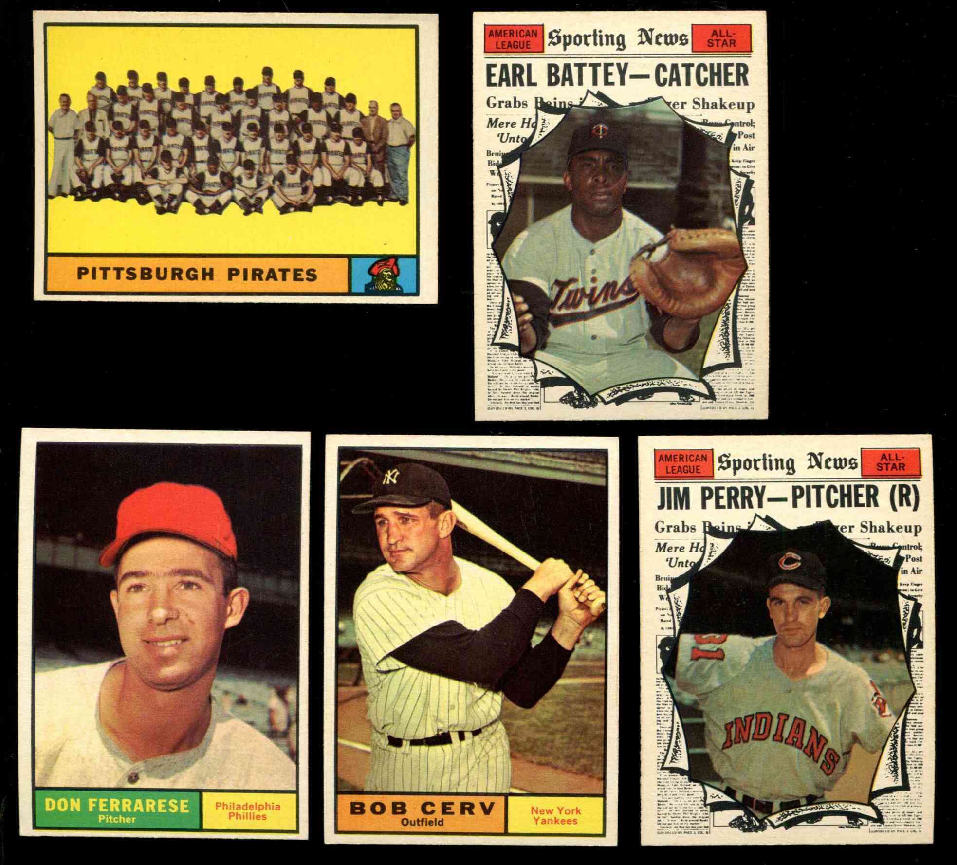 1961 Topps #554 Pirates TEAM card SCARCE HIGH # Baseball cards value