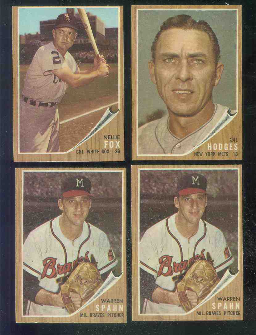 1962 Topps #100 Warren Spahn [#] (Braves) Baseball cards value
