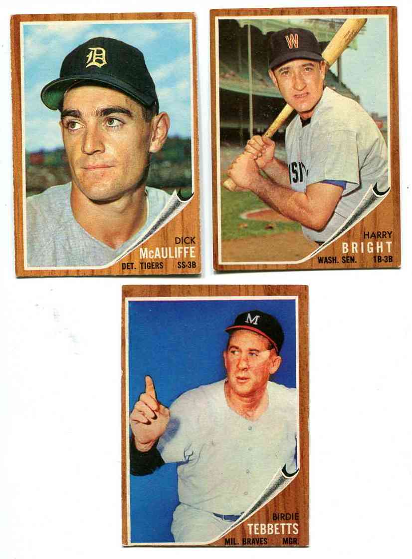 1962 Topps 551 Harry Bright HIGH (Senators)