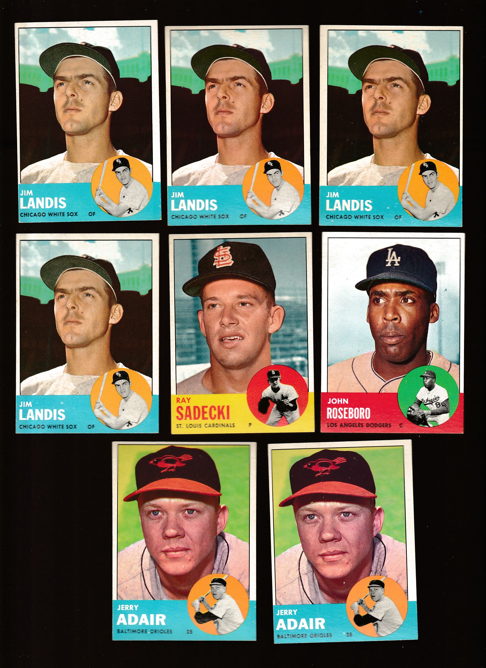 1963 Topps #488 Jerry Adair SCARCEST MID SERIES (Orioles) Baseball cards value