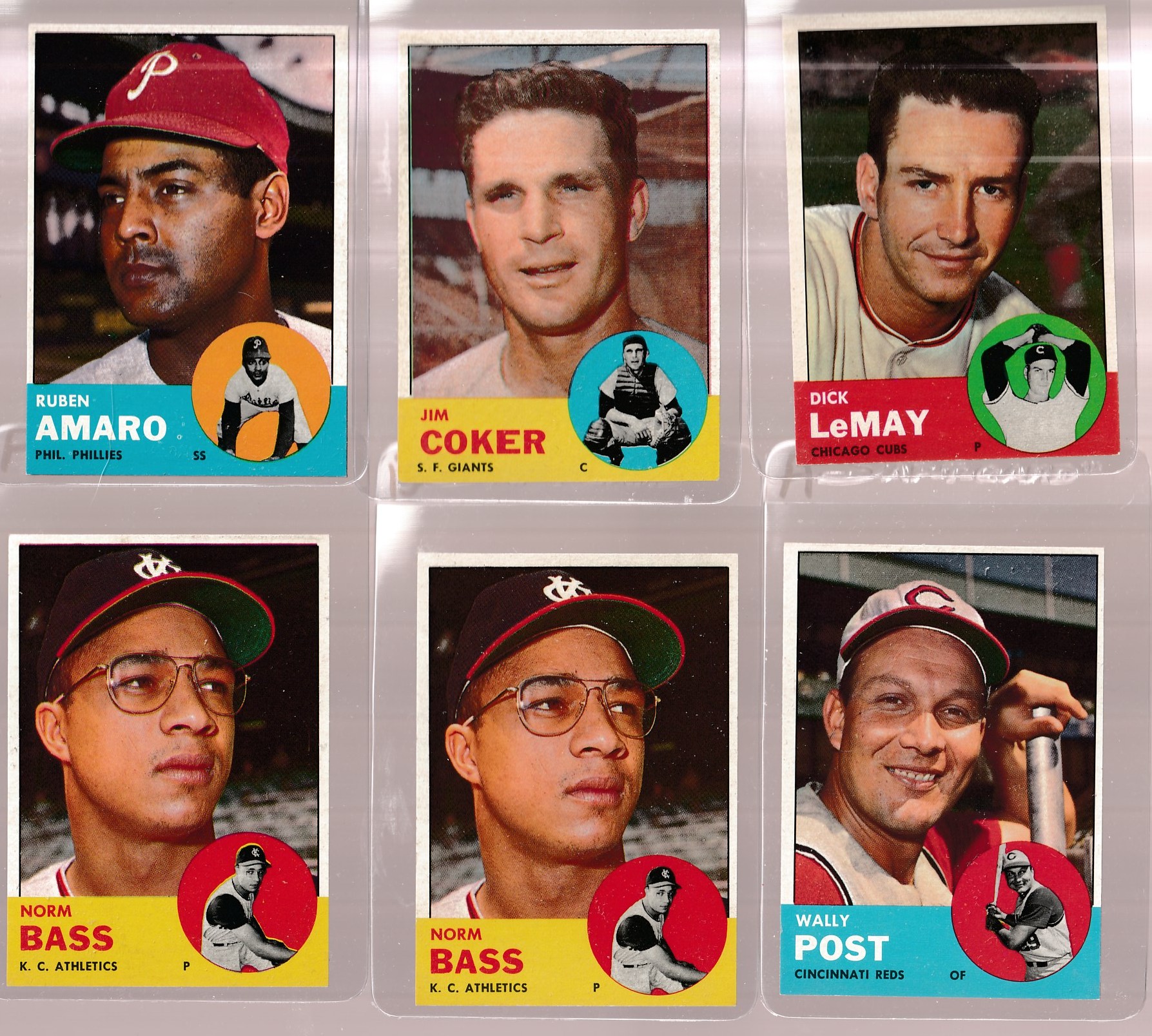 1963 Topps #455 Ruben Amaro SCARCEST MID SERIES (Phillies) Baseball cards value