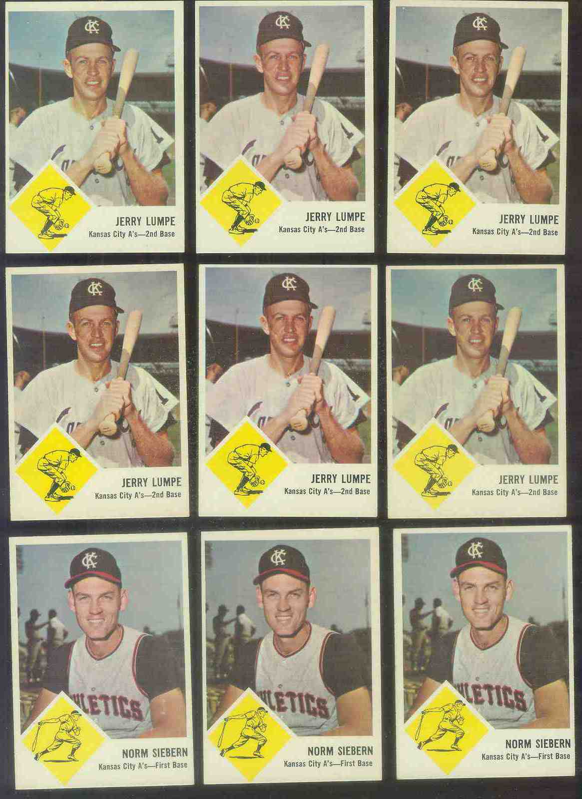 1963 Fleer #17 Norm Siebern (Kansas City A's) Baseball cards value