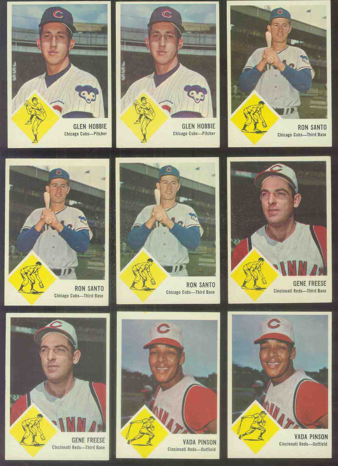 1963 Fleer #34 Vada Pinson (Reds) Baseball cards value