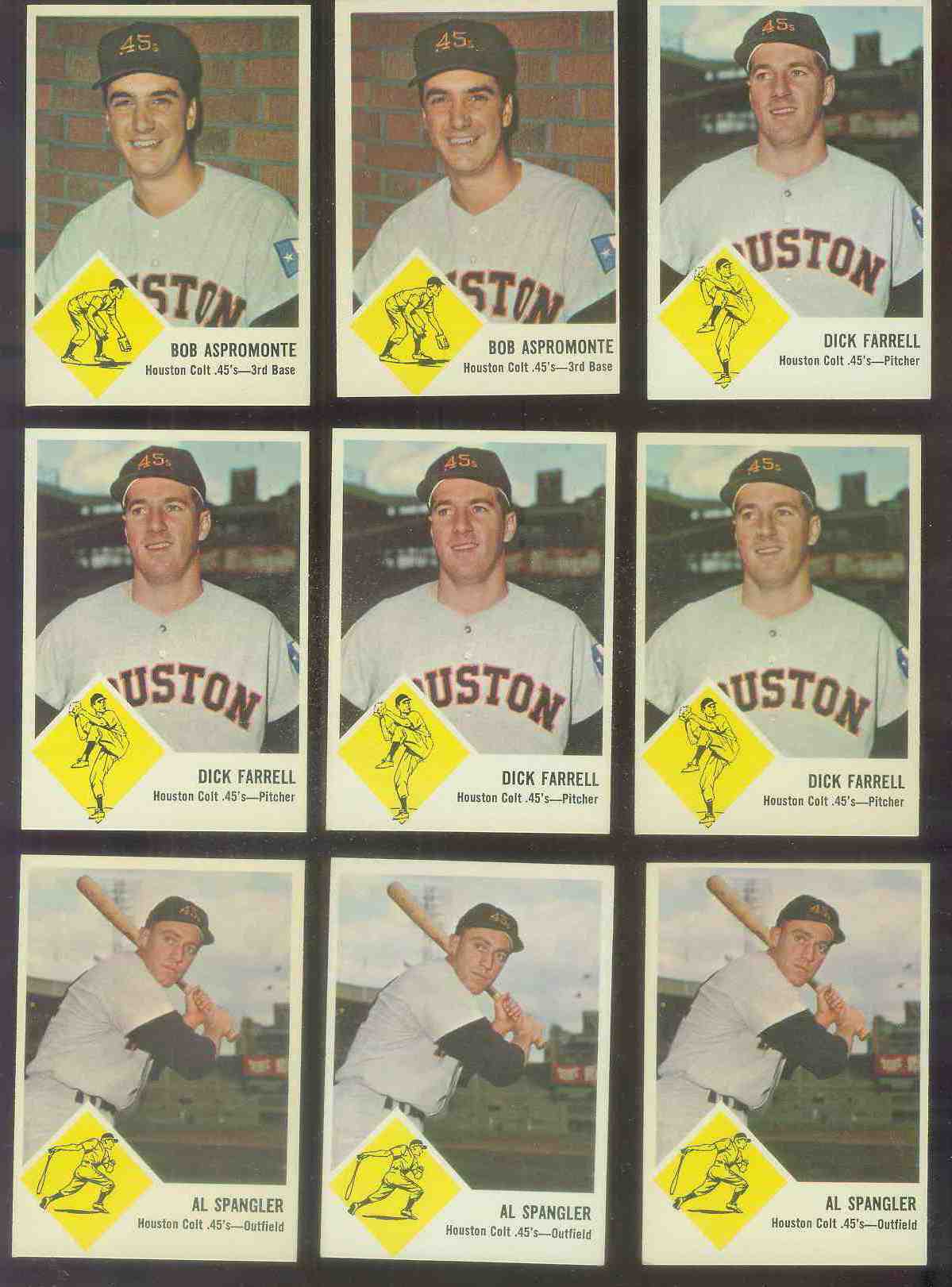 1963 Fleer #38 Dick Farrell (Colt 45's/Astros) Baseball cards value