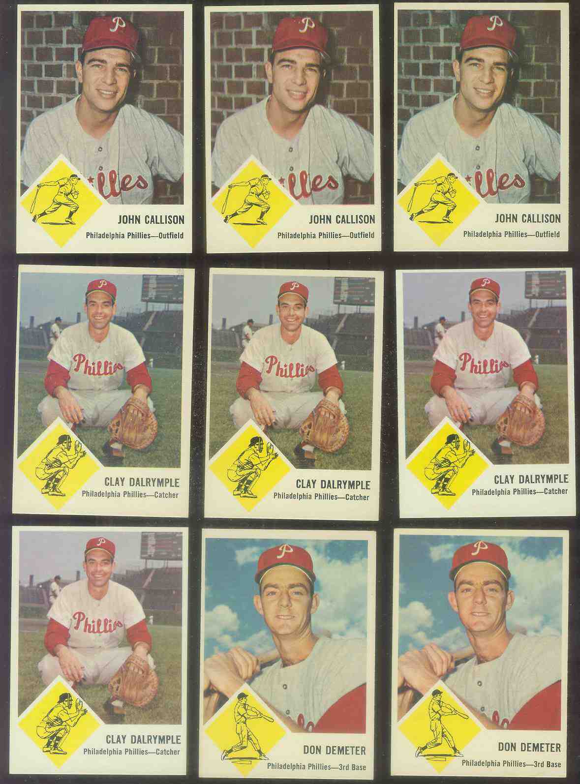 Johnny Callison Baseball Trading Cards