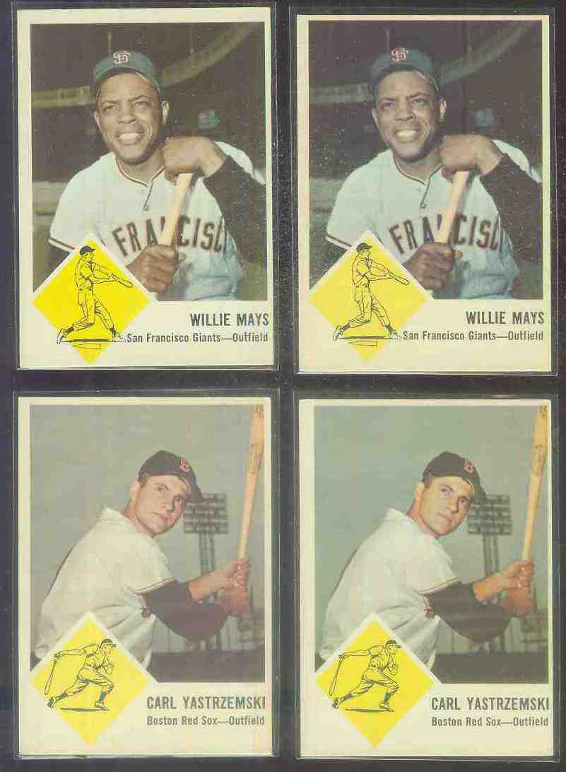 1963 Fleer # 5 Willie Mays (Giants) Baseball cards value