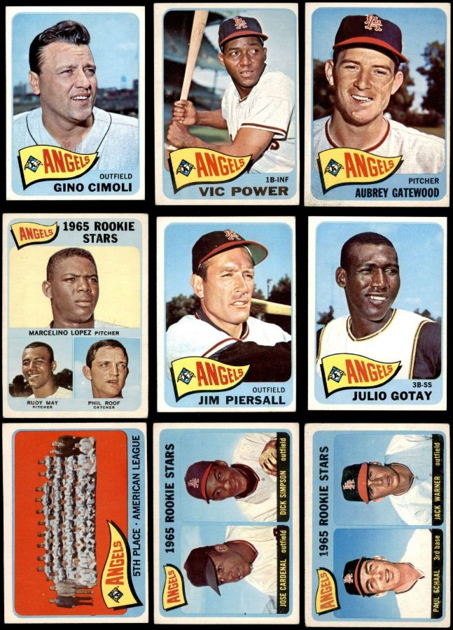 1965 Topps  - ANGELS Near Complete TEAM SET (27/29) w/Team card,Hi #s Baseball cards value