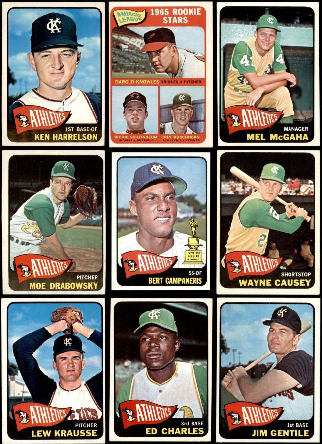 1965 Topps  - Kansas City A's/ROYALS TEAM SET (23/24) Baseball cards value