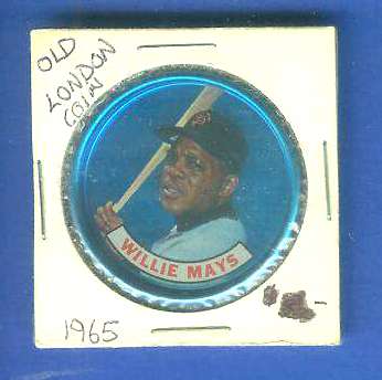 1965 Old London Coin - WILLIE MAYS (Giants) Baseball cards value