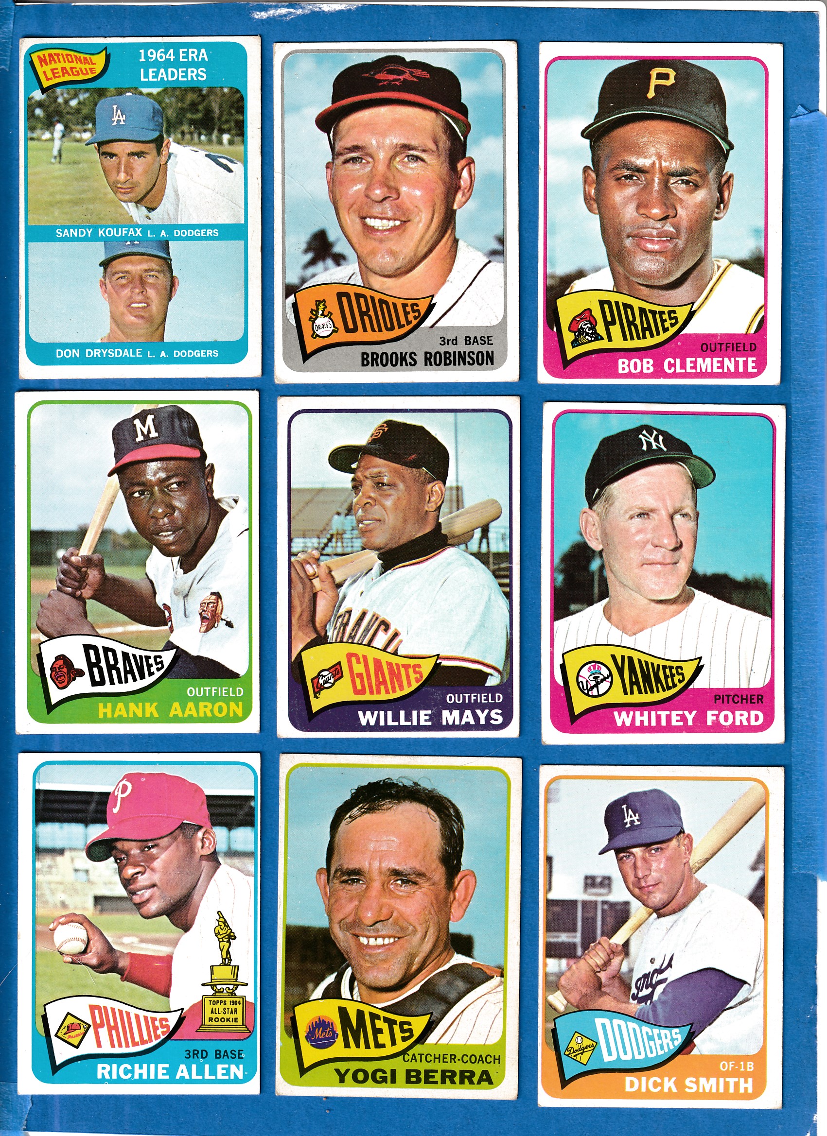 1965 Topps #160 Roberto Clemente (Pirates) Baseball cards value