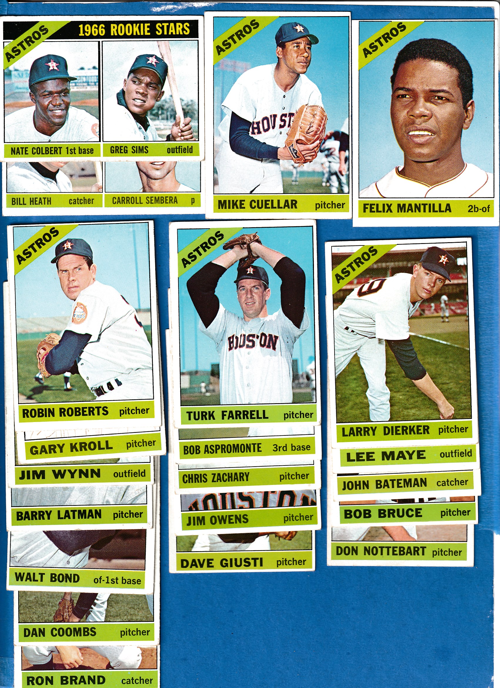 1966 Topps  - ASTROS - Starter Team Set/Lot (18/31 cards) Baseball cards value