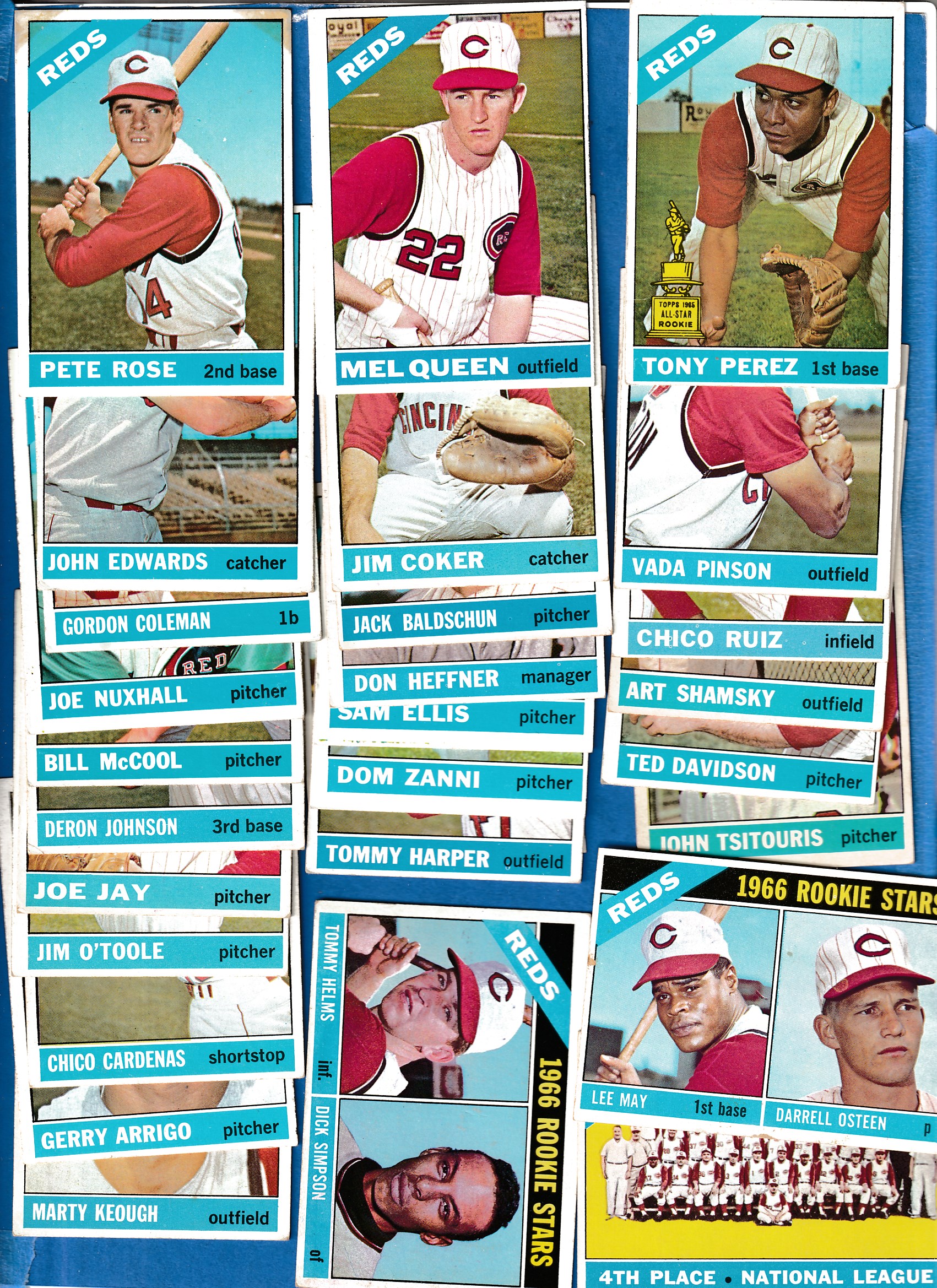 1966 Topps  - REDS - Near COMPLETE TEAM SET/Lot (28/29) Baseball cards value