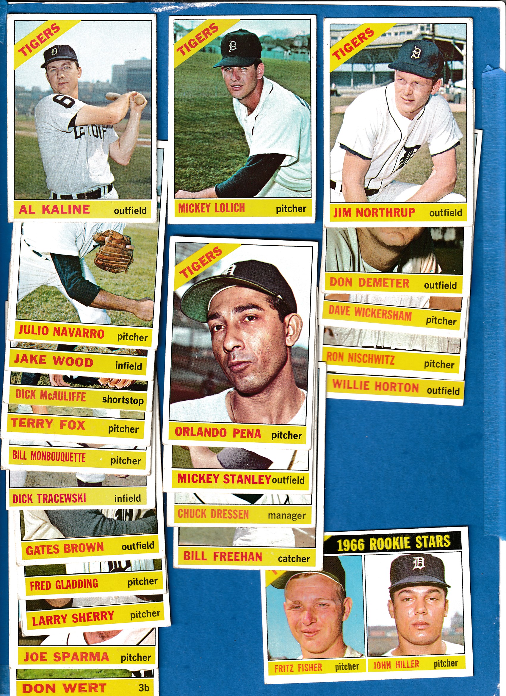 1966 Topps  - TIGERS - Starter TEAM SET/Lot (21/31) Baseball cards value