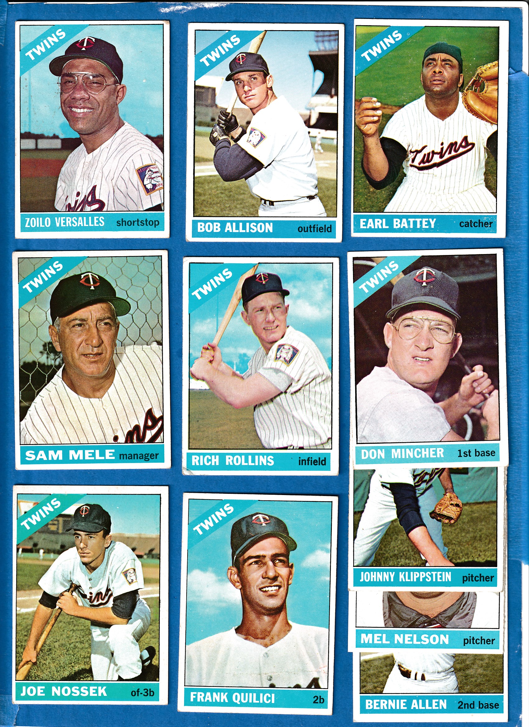 1966 Topps  - TWINS - Starter Team Set/Lot (16/27 cards) Baseball cards value