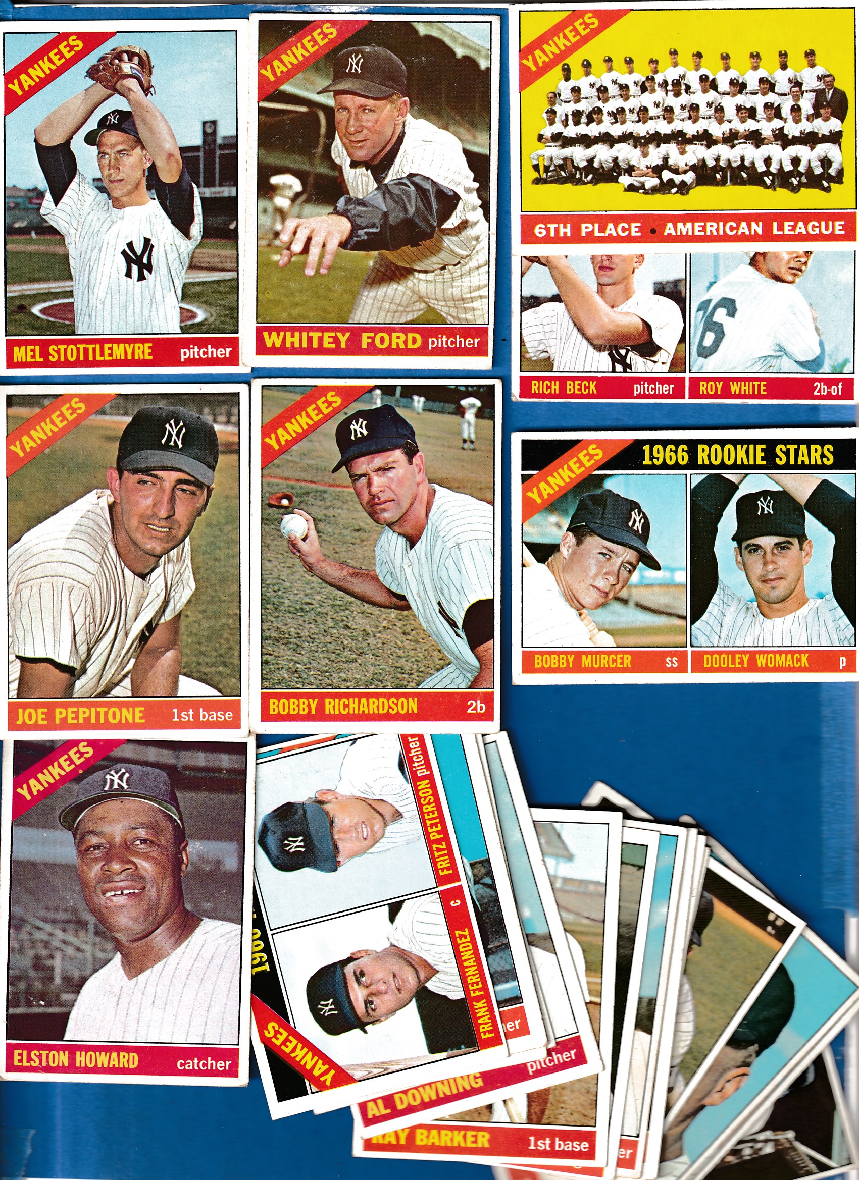 1966 Topps  - YANKEES - Near Complete TEAM SET/Lot (23/26 cards) Baseball cards value
