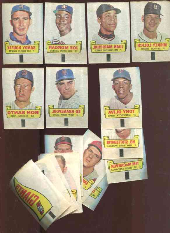 1966 Topps RUB-OFFS  - Lot (15) different with HALL-OF-FAMERS !!! Baseball cards value