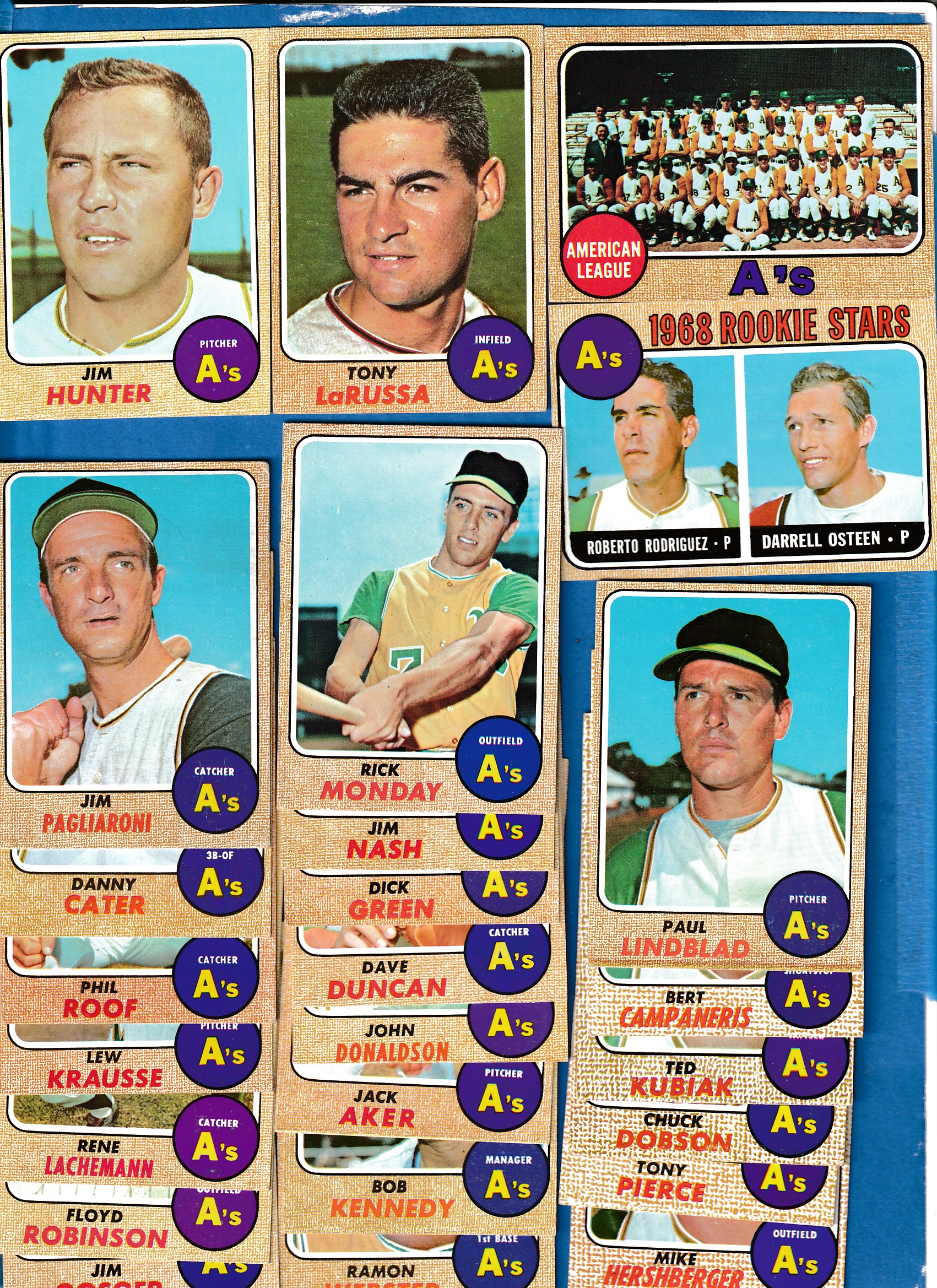 1968 Topps  - A's (Oakland) Near Complete TEAM SET/Lot (23/28 cards) Baseball cards value