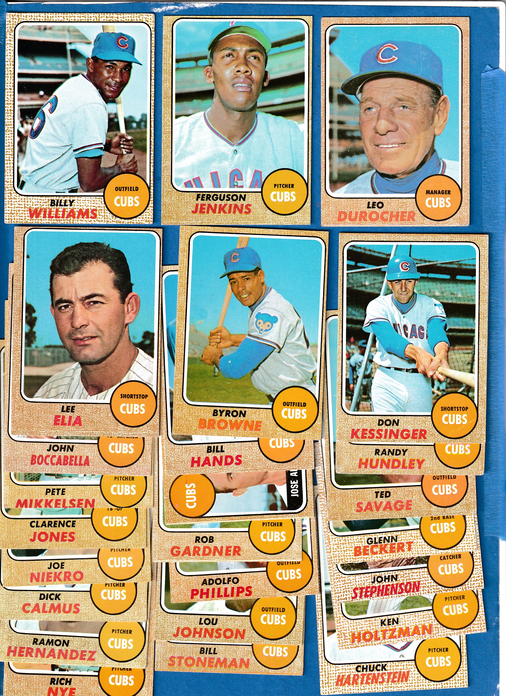 1968 Topps  - CUBS Starter TEAM SET/Lot (22/29 cards) Baseball cards value