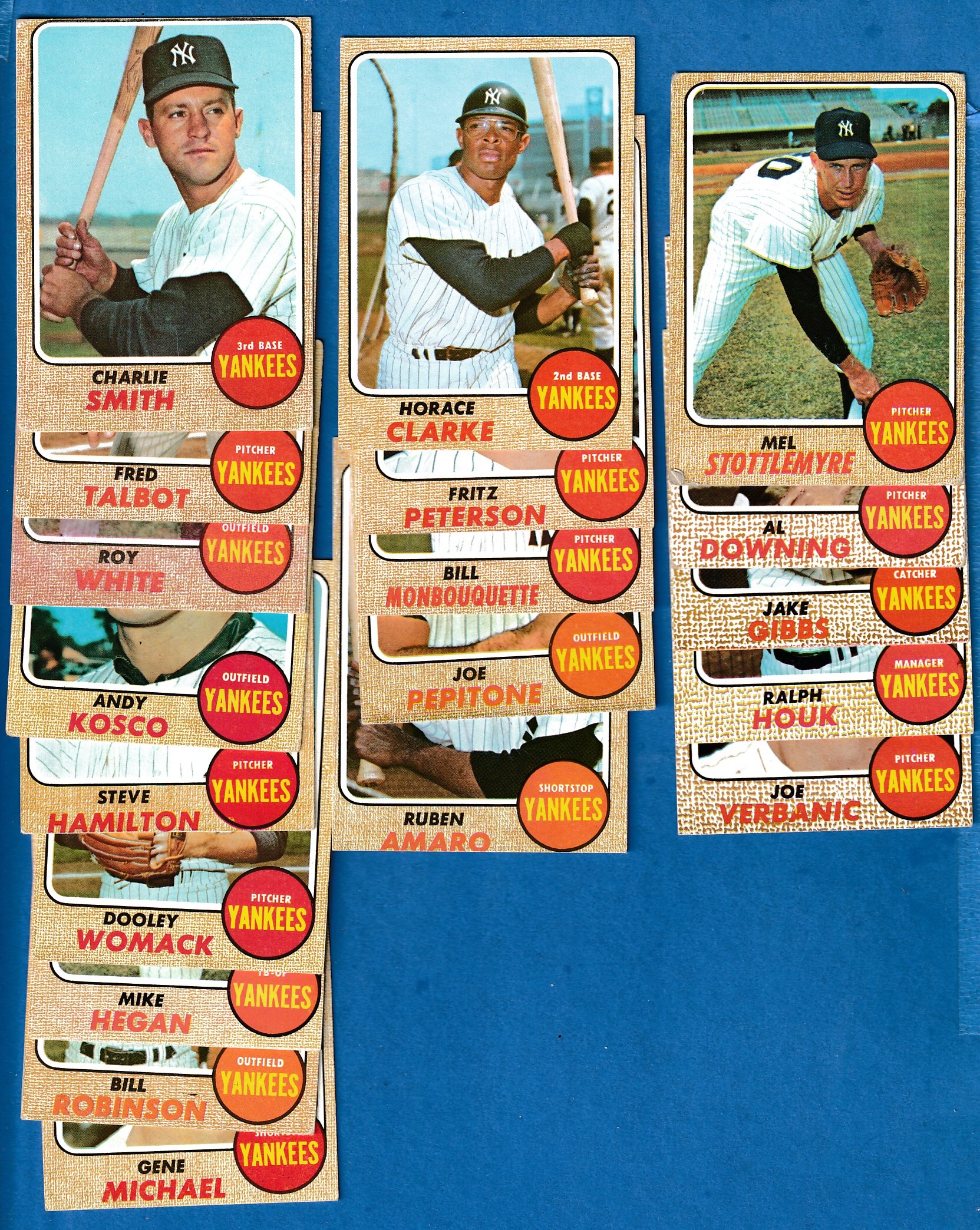 1968 Topps  - YANKEES Starter TEAM SET/Lot (19/26 cards) Baseball cards value