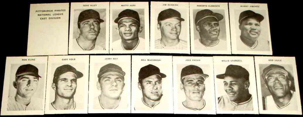   Pirates - 1969 Milton Bradley - COMPLETE TEAM SET (13) w/Header ! Baseball cards value