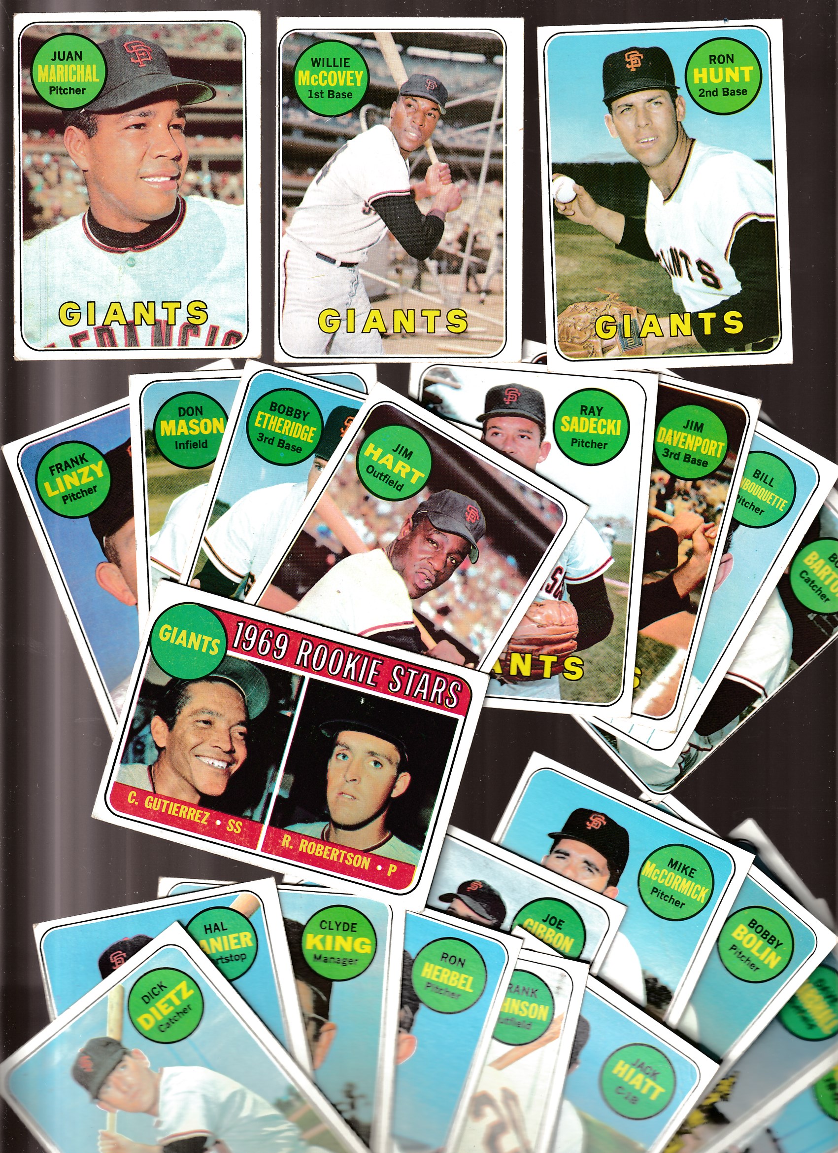 1969 Topps  - GIANTS Near TEAM SET/Lot (23/26 cards) Baseball cards value