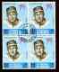 STAN MUSIAL - 1969 Ajman Official Postage 4-Stamp Block (Cardinals)