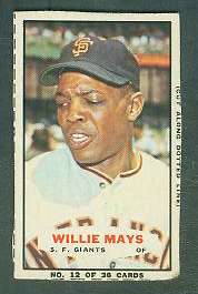 1965 Bazooka #12 WILLIE MAYS (Giants) Baseball cards value