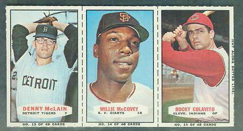 1967 Bazooka COMPLETE PANEL #13-15 WILLIE McCOVEY/Rocky Colavito ... Baseball cards value