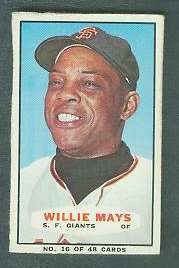 1967 Bazooka #16 WILLIE MAYS (Giants) Baseball cards value