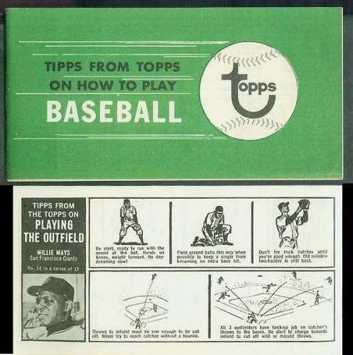 1968 Bazooka  'Tipps from Topps' BOOKLET Baseball cards value