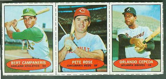 1971 Bazooka COMPLETE PANEL (NO #) PETE ROSE/Orlando Cepeda/Bert Campaneris Baseball cards value