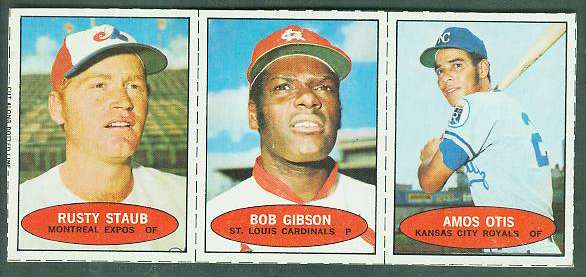 1971 Bazooka COMPLETE PANEL #NoNum BOB GIBSON/Rusty Staub/Amos Otis Baseball cards value